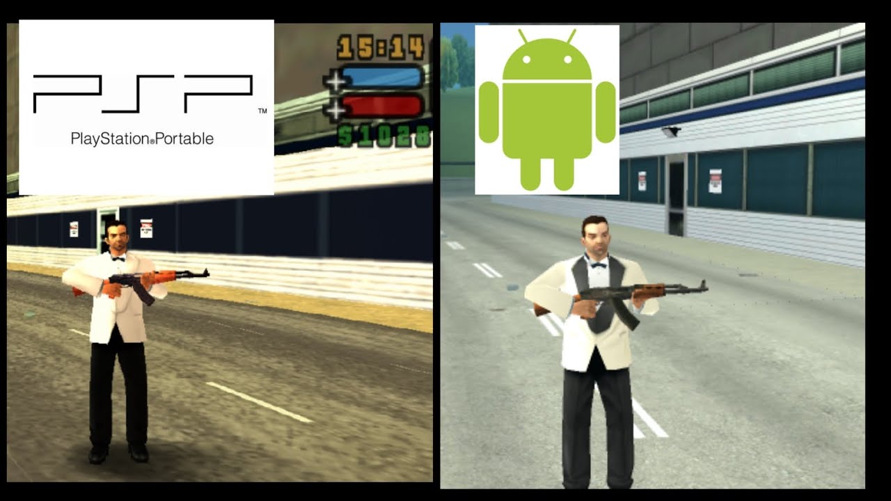 Comparando GTA LCS PSP VS GTA LCS MOBILE YouTube 