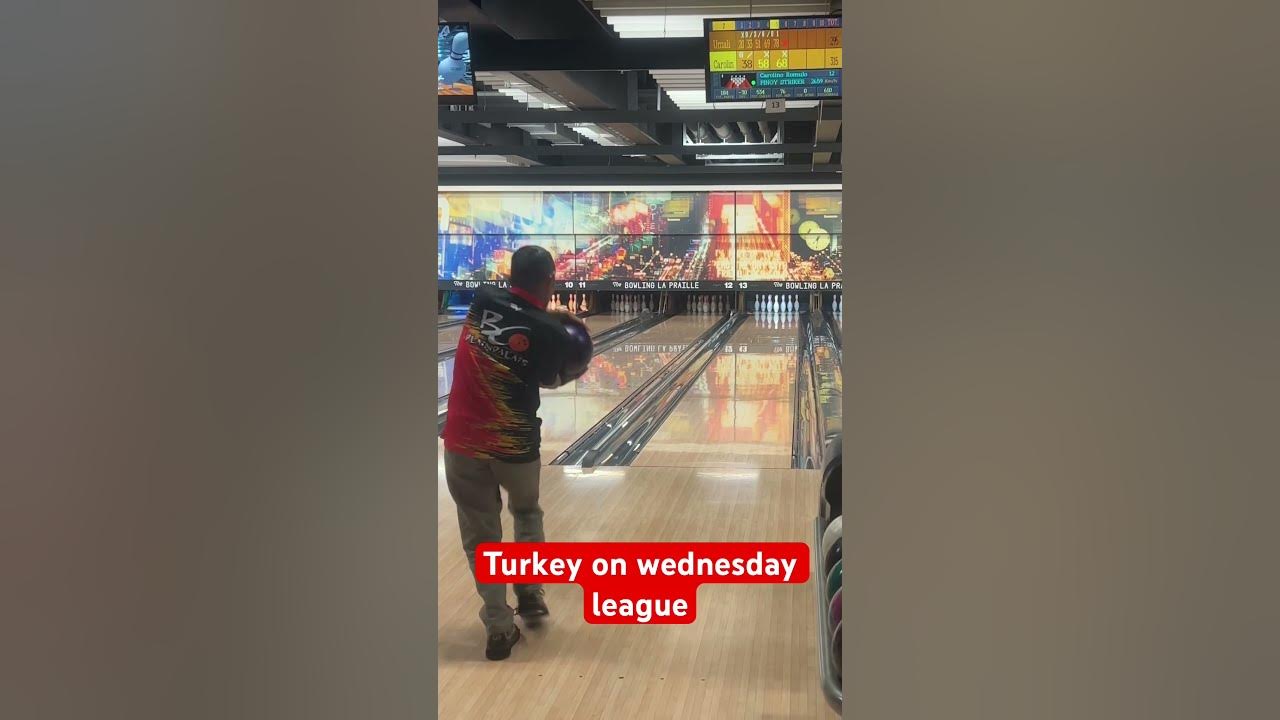 Three bagger on evening league bowling sports twohandedbowling 