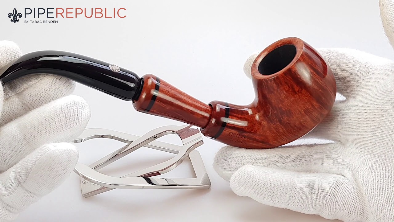 Mastro de Paja MDP#10 braun und orange gefleckt Pfeifen Egg Personal Einzelstück