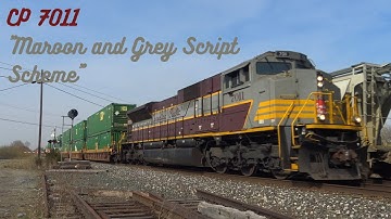 CP 7011 "Maroon and Grey Script" Heritage Unit Leads Q166