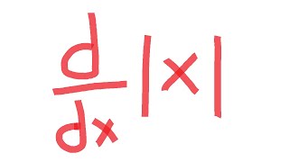 derivative of absolute value of x