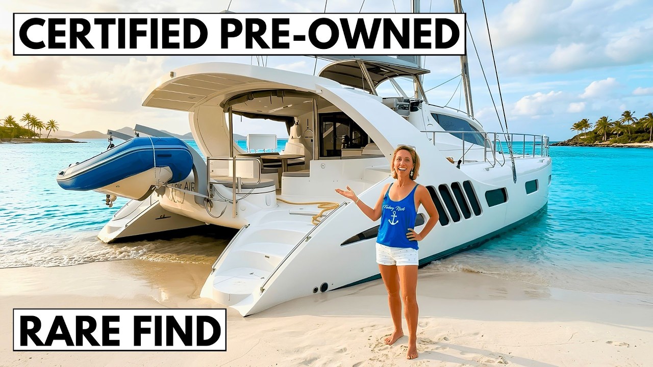 ⁣SAIL SOLO 🤩 2021 Xquisite X5 Plus Sailing Liveaboard Catamaran Yacht Tour