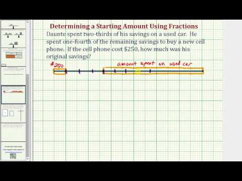 Ex:  Determine an Original Amount From a Fractional Amount Given
