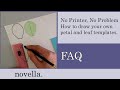 No printer No Problem, How to make the petal and leaf templates if you don't have a printer