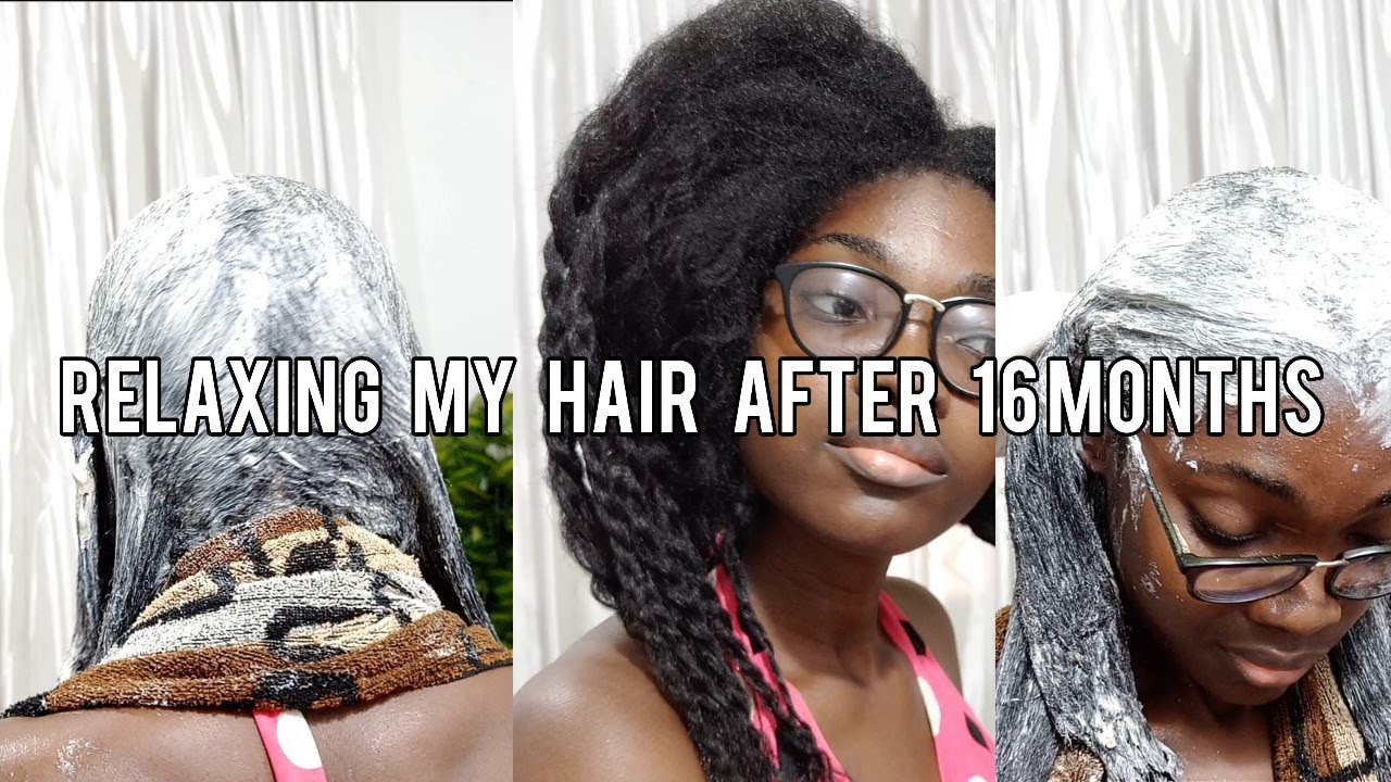 FINALLY RELAXING MY HAIR AFTER 16 MONTHS // RELAXER DAY AT HOME // RELAXED HAIR