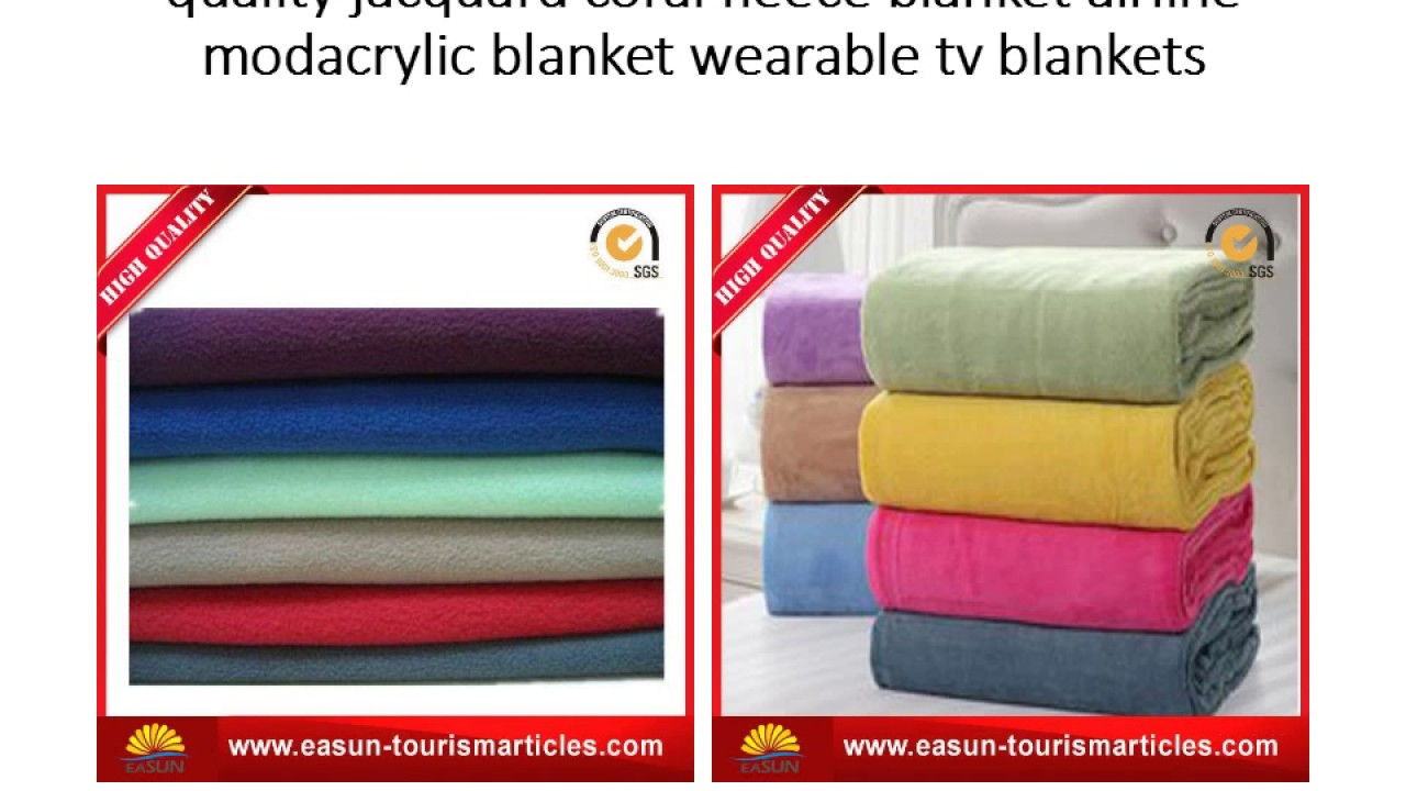 quality jacquard coral fleece blanket airline modacrylic blanket