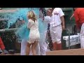 MLB Female Reporters in Dresses Getting Wet