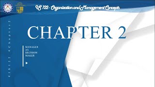 Chapter 2  - Manager As Decision Maker