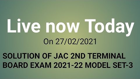 JAc 2nd term board exam 2022 ka model set-3 ka hal|Jac board exam 2022 news|Jac board exam programme