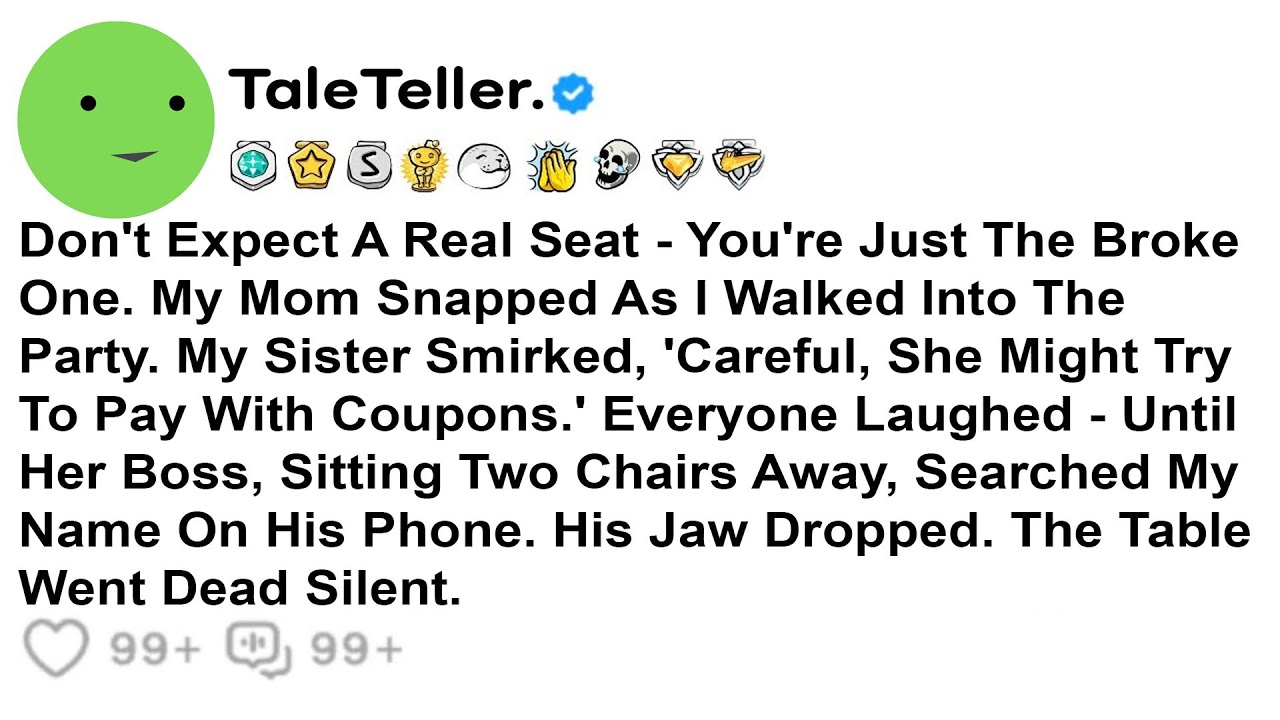 Не рассчитывай на место — ты просто нищий. Мама резко ответила, когда я вошёл на вечеринку. Вот э...