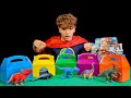 INDOVINA il DINOSAURO nella SCATOLA - Jurassic Cyber Dinos vs Raptors - Leo Toys