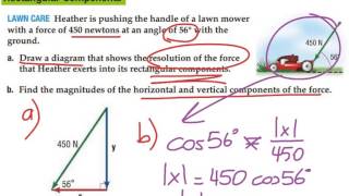 introduction to vectors   rectangular components