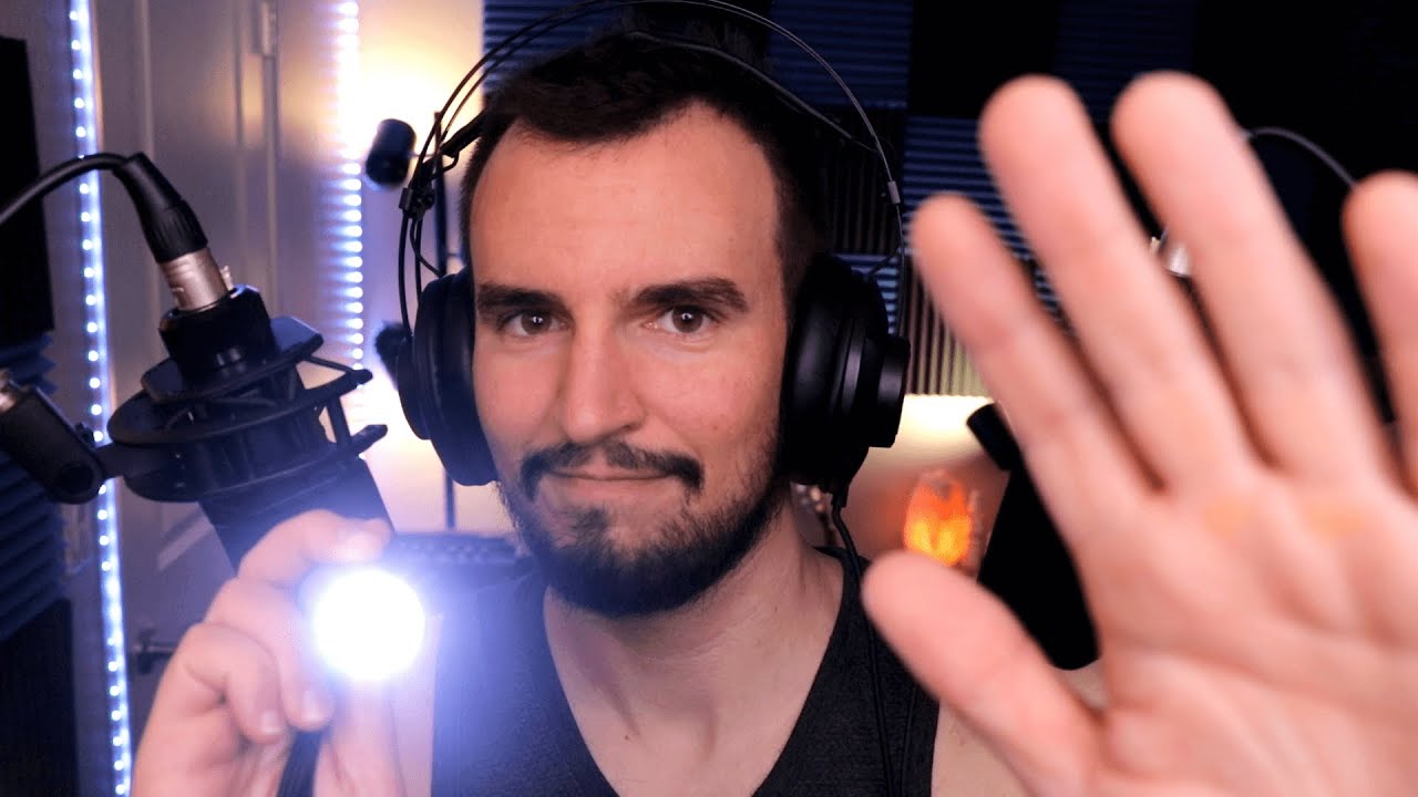 ASMR Visual Triggers (Hand Movements + Follow The Light) With Guided Meditation
