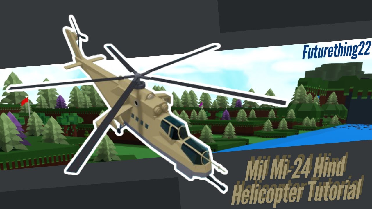 (V1) Mil Mi-24 ''hind'' Attack Helicopter Tutorial (Roblox Build a Boat for Treasure)
