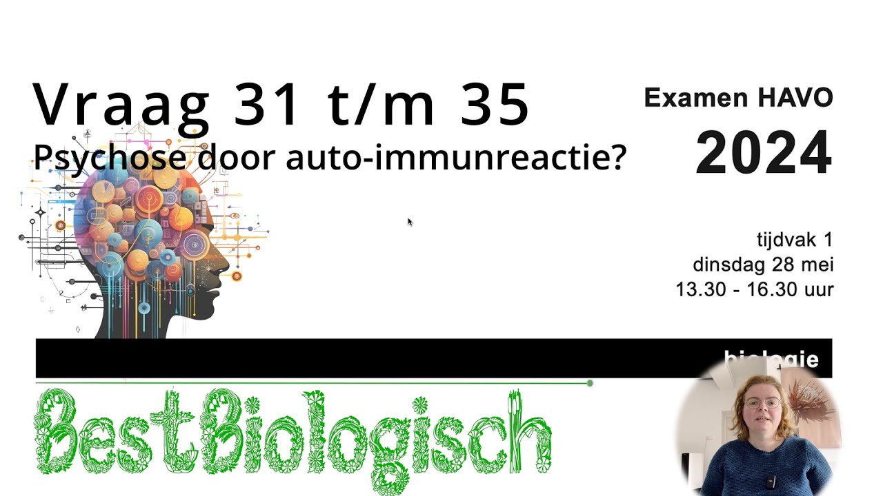 Biologie examen HAVO 2024 1e tijdvak Vraag 31 t/m 35 - YouTube