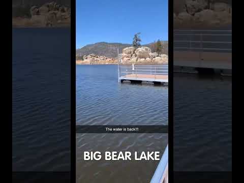Water level finally returning to normal at Big Bear Lake - YouTube