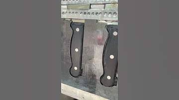 Vertical flat grinding polishing for knife handle, chef knife