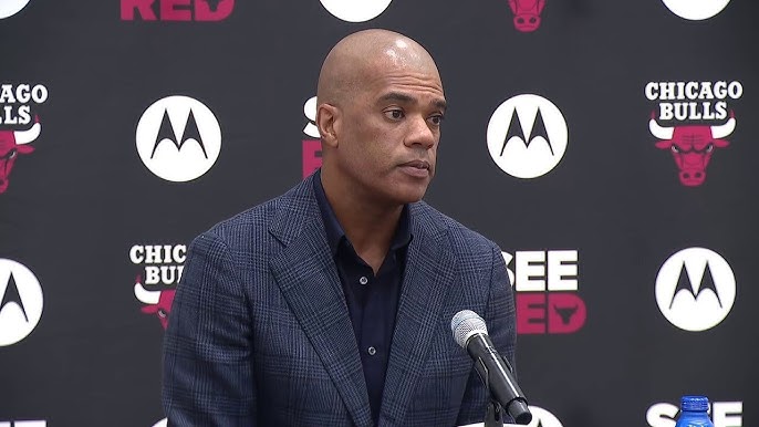 Full press conference: Chicago Bulls GM Marc Eversley speaks on selecting  Noa Essengue - YouTube