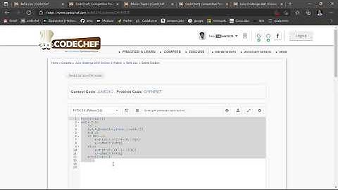 #codechef #junelongchelleng2021 #solution codechef Bella Ciao problem solution in python.