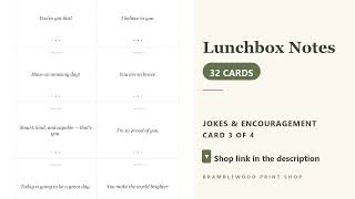 Lunchbox Notes | 32 Cards | Printable Instant Download screenshot 5