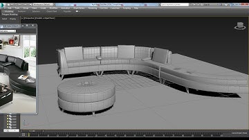 3dsmaxTutorials, Tutorial on 3D Modeling a Stylish SofaSet  & Table in 3dsmax ( Part 2)