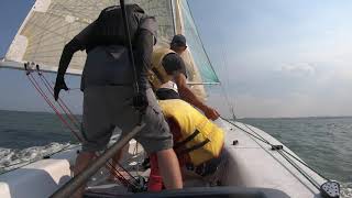 Elliott 7 (Easy Rider) Downwind - RQYS Sports Boats Series race 2. Nice Gybe action......