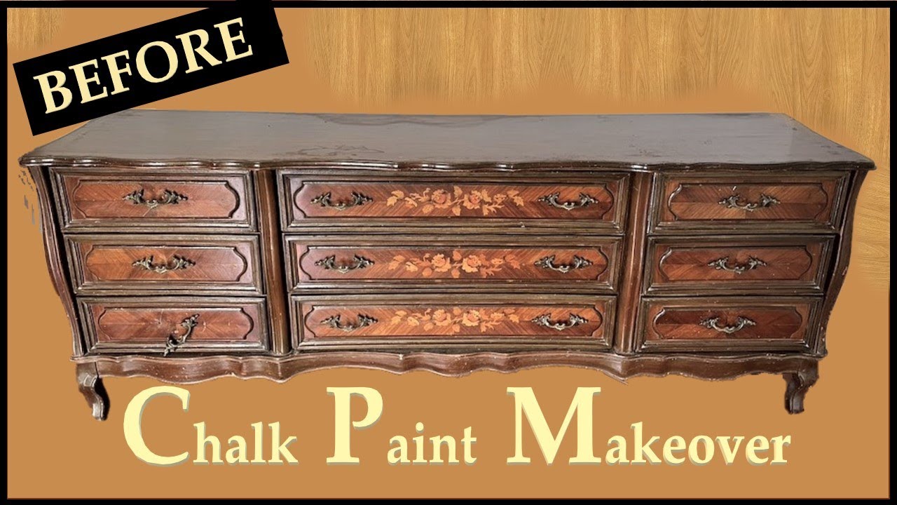 Outdated to Updated Furniture Chalk Painted Old Dresser Makeover YouTube