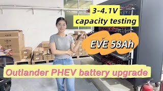 Eve 58Ah 3V -4.1V Capacity Test Shocking Results Outlander Phev Battery Upgrade