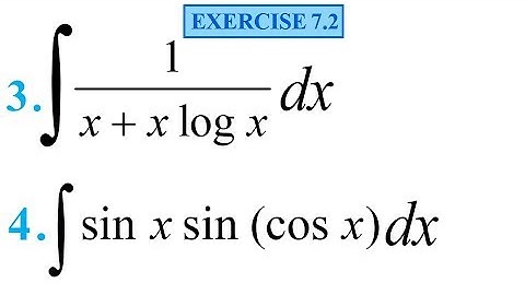 Integrals Class 12 Maths NCERT | Exercise 7.2 Q 3-4 | IIT JEE