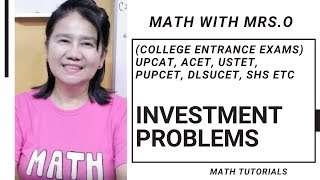 Investment Word Problems I UPCAT, DLSUCET, ACET, PUPCET, USTET, SHS, Civil Service,