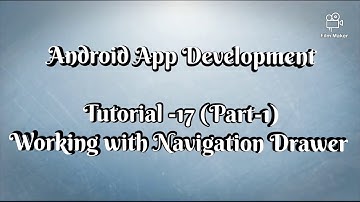 Navigation Drawer in Android Studio | Default Navigation Drawer