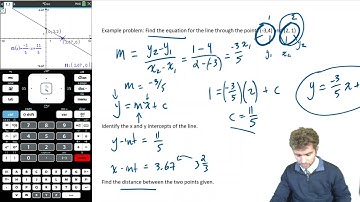 Coordinate Geometry Example with Calculator [Math Lesson]
