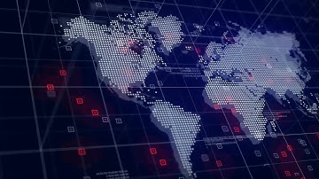 High Tech World Map  Motion Graphics