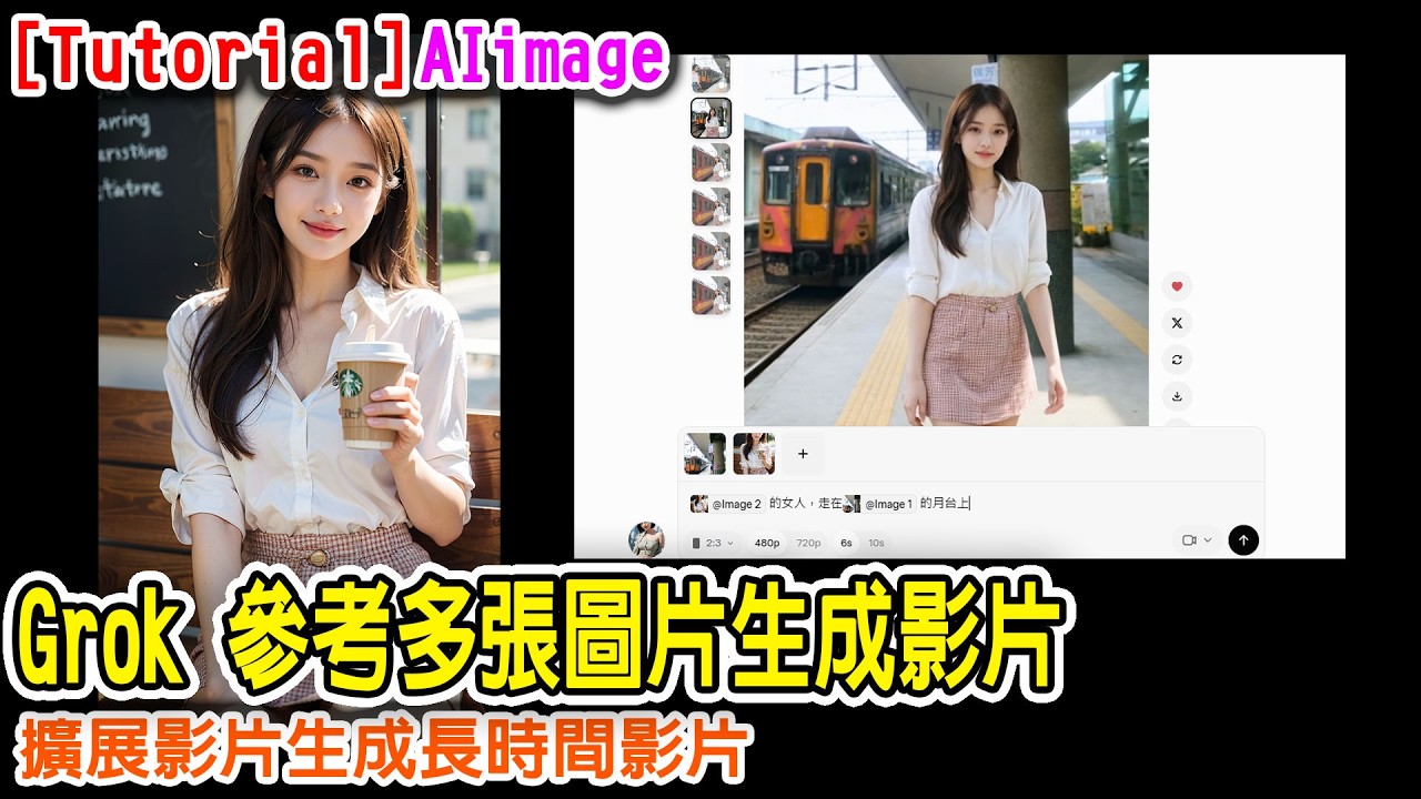 [AI tutorial] Grok 參考多張圖片生成影片、擴展影片與範例製作 #ai #Grok