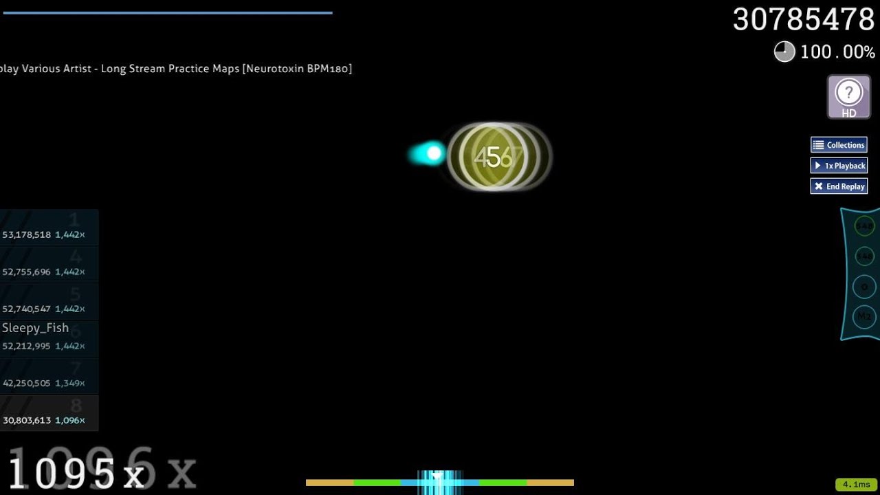osu! long stream practice maps [neurotoxin 180bpm] +HD 1x100 FC
