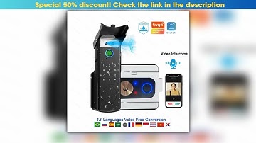 Must Buy Waterproof Intercom Face Recognition Tuya Wifi Fingerprint Code RFID Card Smart Lock with•