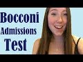 Bocconi Test TIPS & My SAT Score || miLAno