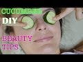 DIY Cucumber Beauty TIPS: Puffy Eyes Remedy / Whitening Mask for Acne Scars / Refreshing Scrub