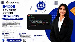 LeetCode 2000 - Reverse Prefix of Word | Easy C++ Solution 🚀