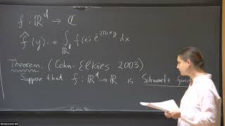 Fourier Uniqueness and Interpolation I - Maryna Viazovska