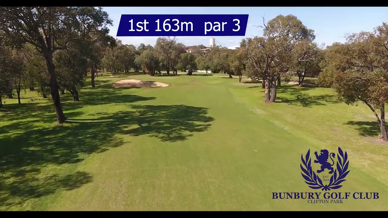 Bunbury Golf Club 1st Hole Flyover YouTube