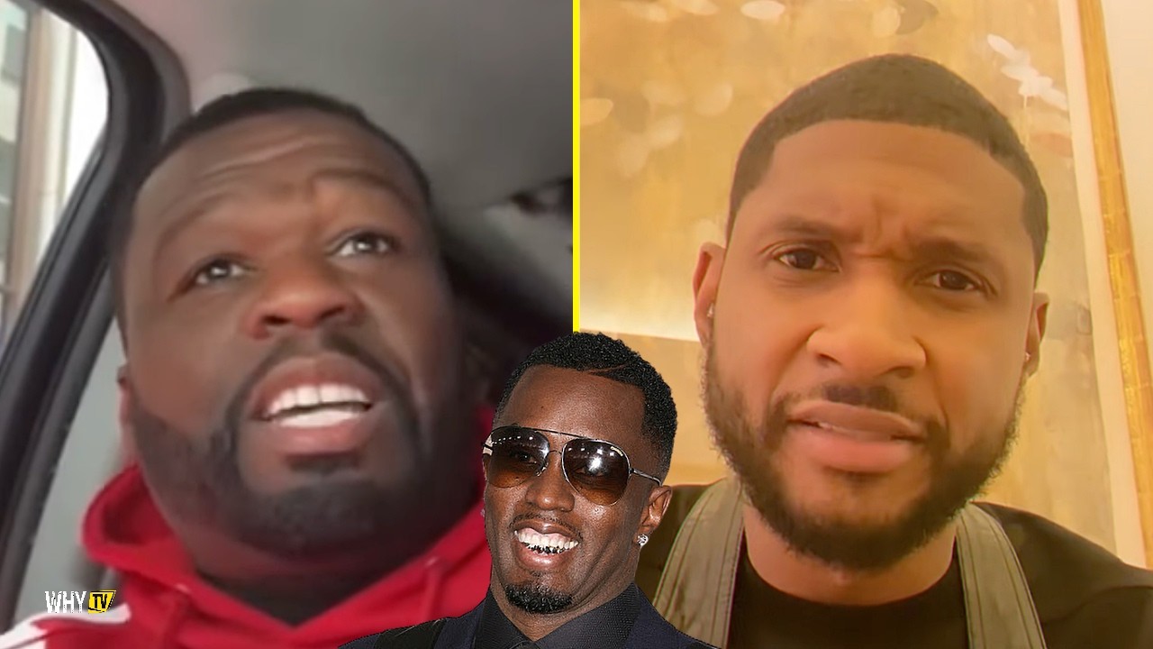 "50 Cent Mocks Usher Over Diddy Scandal" — 50 trolls Usher for his silence on Diddy.