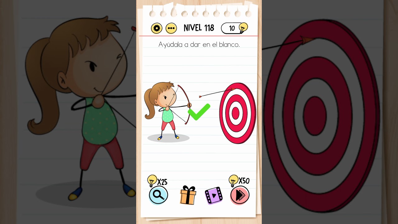 Brain Test | Nivel 118 | RESUELTO |Ayudala a dar en el blanco | Android