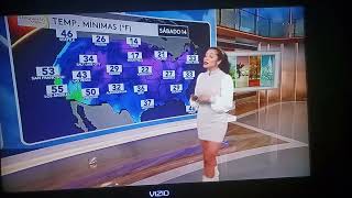 Jessica Delgado Sexy Legs Grey Outfit El Tiempo Despierta America