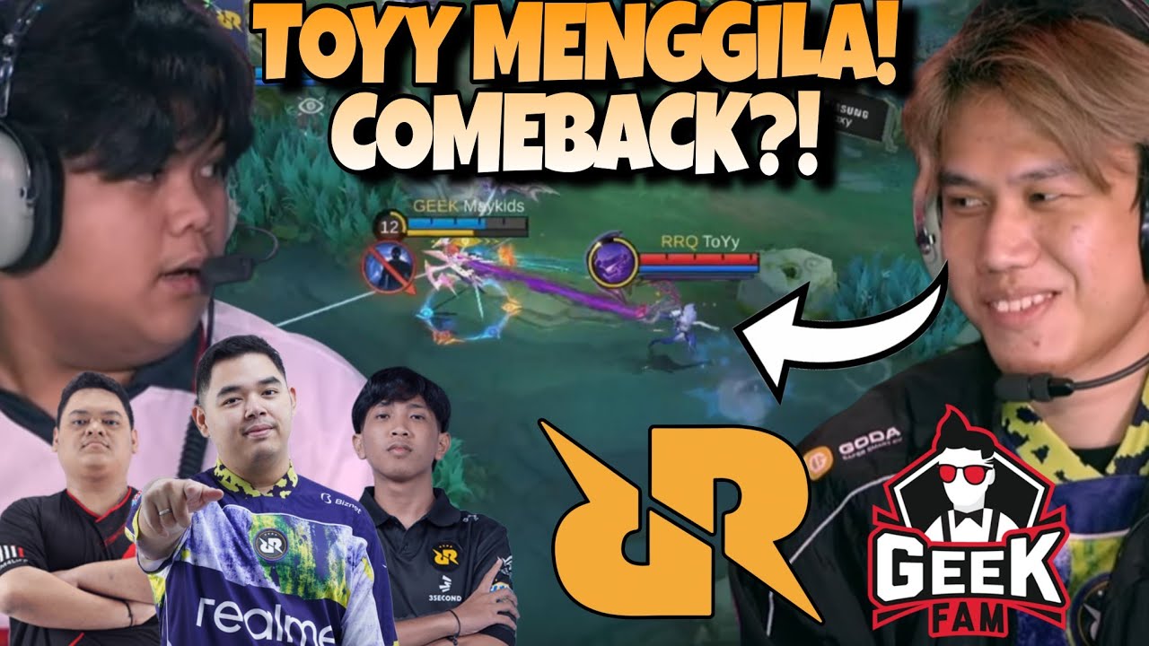 TOYY MENGGILA BIKIN KAGET SEMUA PENONTON !! COMEBACK ?! RRQ VS GEEK FAM MATCH 2 - MPL S16