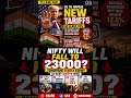 MARKET CRASH again | Trump BIG Warning on NEW TARIFFS! #shorts #viral #nifty #sensex
