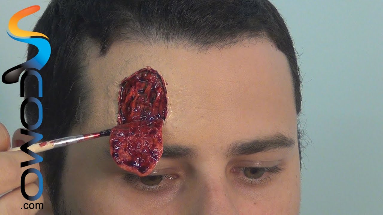 Cómo enganchar piel falsa de látex para heridas de Halloween (2º parte) -  YouTube