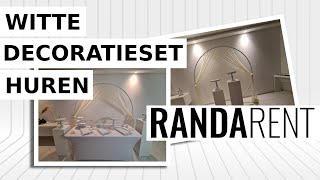 Witte Decoratieset Backdrop, Sweet Table Set Zuilen Huren Basis, Plus En Deluxe