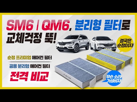 [차알못 시리즈 제6탄] SM6/QM6, 분리형 필터로 교체걱정 뚝!브랜드냐, 가성비냐, 그것이 문제로다  순정 프리미엄 에어컨필터 VS공용 분리형 에어컨필터 전격 비교