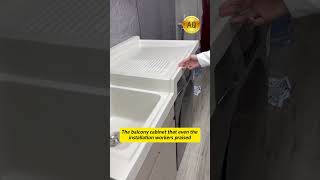 Haven't you installed this on your balcony yet? #laundrycabinets #laundrycabinet #cabinetmaker